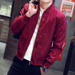 Slim Fit Solid Mens Bomber Jacket