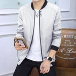 Slim Fit Solid Mens Bomber Jacket