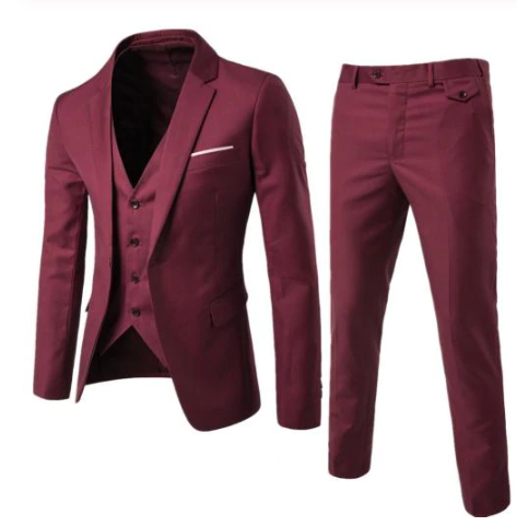 Luxury Mens Suits Set Grey Formal Blazer pants