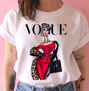 vogue princess t shirt print female grunge