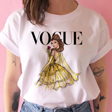 vogue princess t shirt print female grunge