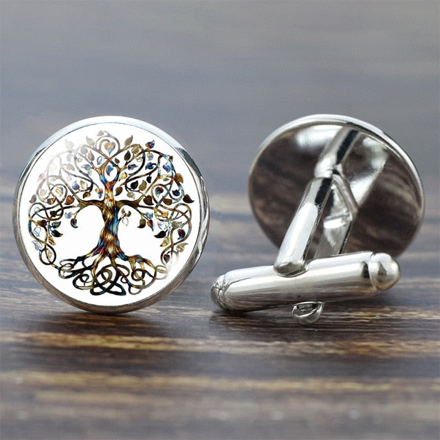 Tree of Life Cufflinks for Men Best Man Cufflinks Set Cufflinks Wedding Life Tree Suit Shirt Cuff Links Men Accessories