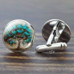 Tree of Life Cufflinks for Men Best Man Cufflinks Set Cufflinks Wedding Life Tree Suit Shirt Cuff Links Men Accessories