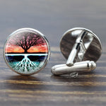 Tree of Life Cufflinks for Men Best Man Cufflinks Set Cufflinks Wedding Life Tree Suit Shirt Cuff Links Men Accessories