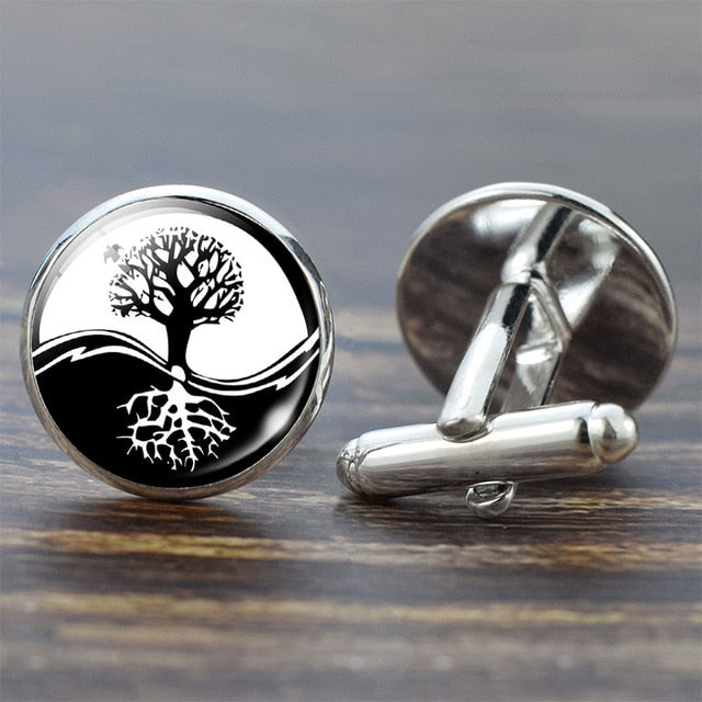 Tree of Life Cufflinks for Men Best Man Cufflinks Set Cufflinks Wedding Life Tree Suit Shirt Cuff Links Men Accessories