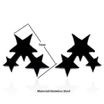 SMJEL Stainless Steel Earrings Mickey Women Men Hip hop Black Star Moon Stud Earring Fashion Jewelry Best Gift for Friend Girl