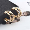 Trendy Fashion Metal Elegant Hoop Earring Woman 2019 New Vintage Gold Color Cheap korean Statement Earrings Accessories brincos