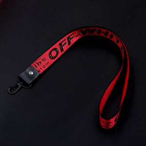 Off White Ribbon Keychain Women Phone Case Wallet Key Chain Porte Clef For Bag Key ring Llaveros Mujer Sleutelhanger Chaveiro