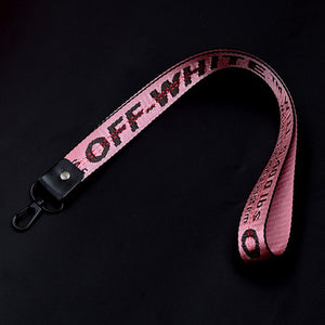 Off White Ribbon Keychain Women Phone Case Wallet Key Chain Porte Clef For Bag Key ring Llaveros Mujer Sleutelhanger Chaveiro