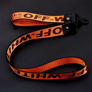 Off White Ribbon Keychain Women Phone Case Wallet Key Chain Porte Clef For Bag Key ring Llaveros Mujer Sleutelhanger Chaveiro