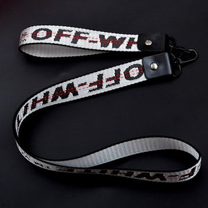 Off White Ribbon Keychain Women Phone Case Wallet Key Chain Porte Clef For Bag Key ring Llaveros Mujer Sleutelhanger Chaveiro