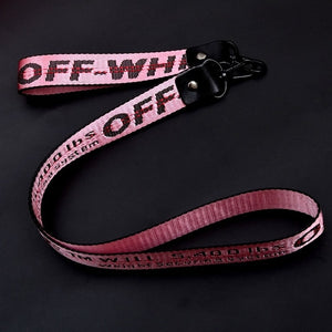 Off White Ribbon Keychain Women Phone Case Wallet Key Chain Porte Clef For Bag Key ring Llaveros Mujer Sleutelhanger Chaveiro