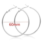 40mm 60mm 70mm 80mm Exaggerate Big Smooth Circle Hoop Earrings Brincos Simple Party Round Loop Earrings for Women Jewelry