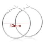 40mm 60mm 70mm 80mm Exaggerate Big Smooth Circle Hoop Earrings Brincos Simple Party Round Loop Earrings for Women Jewelry