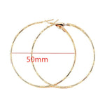 40mm 60mm 70mm 80mm Exaggerate Big Smooth Circle Hoop Earrings Brincos Simple Party Round Loop Earrings for Women Jewelry