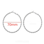 40mm 60mm 70mm 80mm Exaggerate Big Smooth Circle Hoop Earrings Brincos Simple Party Round Loop Earrings for Women Jewelry