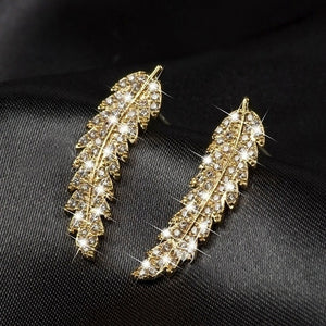 CHUHAN Unique Long Drop Earrings Bird Pendant Tassel Crystal Pendant Earrings Ladies Jewelry Design for Anniversary Party