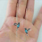 CHUHAN Unique Long Drop Earrings Bird Pendant Tassel Crystal Pendant Earrings Ladies Jewelry Design for Anniversary Party