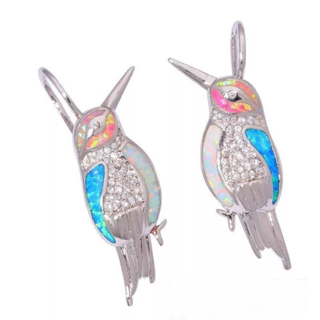 CHUHAN Unique Long Drop Earrings Bird Pendant Tassel Crystal Pendant Earrings Ladies Jewelry Design for Anniversary Party